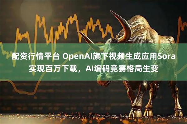 配资行情平台 OpenAI旗下视频生成应用Sora实现百万下载，AI编码竞赛格局生变