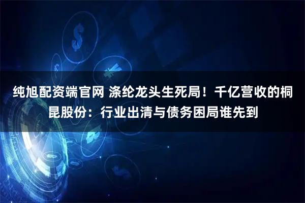 纯旭配资端官网 涤纶龙头生死局！千亿营收的桐昆股份：行业出清与债务困局谁先到